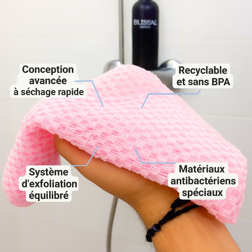 Blissal Glow™ – Serviette exfoliante antibactérienne