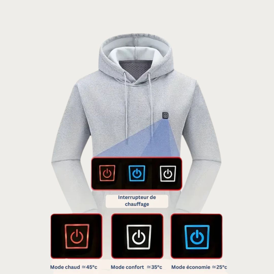 HeatHoody™ – Sweat à capuche chauffant premium